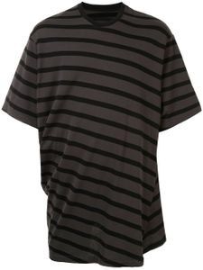 Julius oversized twist stripe T-shirt - Brown