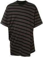 Julius oversized twist stripe T-shirt - Brown