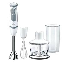 Braun MultiQuick 5 Vario Hand Blender, PowerBell Plus Technology, Splash Control, 21 Speed, Whisk, Ergonomic Shape, Comfortable Soft Grip, 1000 Watts, 500 ml Chopper - MQ 5235 WH