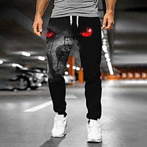 Men's Designer Casual / Sporty Jogger Sweatpants Trousers 3D Print Drawstring Elastic Waist Full Length Pants Casual Daily Micro-elastic Graphic Abstract Outdoor Sports Mid Waist Black S M L XL XXL miniinthebox