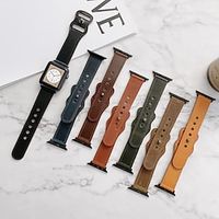 1PC Smart Watch Band Compatible with Apple iWatch Series 8 7 6 5 4 3 2 1 SE Leather Loop for iWatch Smartwatch Strap Wristband Genuine Leather Adjustable Elastic Classic Clasp Lightinthebox - thumbnail