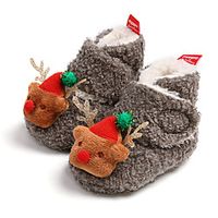 Boys and Girls Boots Baby Shoes First Walkers Infant Christmas Elastic Fabric Casual / Daily Snow Boots Infants(0-9m) Daily Walking Indoor Red Gray White Fall Winter miniinthebox - thumbnail