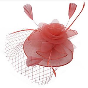 Women's Ladies Tiaras Fascinators For Wedding Party / Evening Prom Princess Feather Fabric Purple Fuchsia Royal Blue miniinthebox
