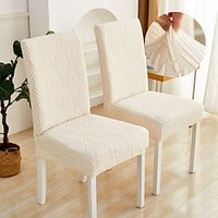 Dining Room Chair Covers Elastic Chair Slipcover Removable Washable Kitchen Straight Back Chair Protector Covers for Dining Room Hotel Sectional Sofa Slipcover Corner Case for Living Room miniinthebox - thumbnail