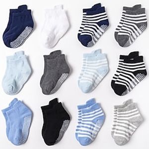 Baby Unisex Socks color matching women's women's stripes men's solid color Color Block Striped Summer Spring Cute Home Lightinthebox