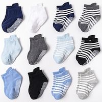 Baby Unisex Socks color matching women's women's stripes men's solid color Color Block Striped Summer Spring Cute Home Lightinthebox - thumbnail