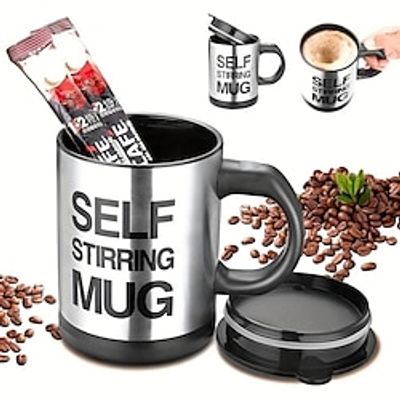 Self Stirring Mug, Stainless Steel Electronic Coffee Cups, Automatic Self Mixing Water Cups, Teacups, For Chocolate, Milk, Hot Beverages, Travel Accessories, Summer Drinkware, Kitchen Stuff Lightinthebox Self Stirring Mug, Stainless Steel Electronic Coffee Cups, Automatic Self Mixing Water Cups, Teacups, For Chocolate, Milk, Hot Beverages, Travel Accessories, Summer Drinkware, Kitchen Stuff Lightinthebox