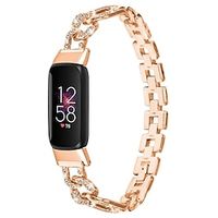 Smart Watch Band Compatible with Fitbit Luxe Stainless Steel Smartwatch Strap Women Glitter Crystal Jewelry Bracelet Replacement  Wristband Lightinthebox - thumbnail