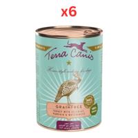 Terra Canis Grain Free Turkey Dog Wet Food 400G (Pack of 6)
