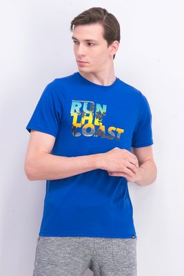 Mens Run The Coast Tee Blue Mens Run The Coast Tee Blue