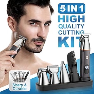 Hair Trimmers Kit Waterproof Electric Shaving Man Shaver Razor For Men Household Hair Clipper Multi-Functional Electric Beard Hair Clipper Set Lightinthebox