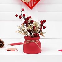 New Year And Spring Festival Home Decoration Simulated Berry Plant Potted Plant Suitable For New Year And Spring Festival Housewarming Holiday Parties Home Tabletop And Windowsill Decoration miniinthebox