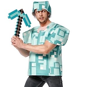 Minecraft Steve Cosplay Costume Outfits Adults' Men's Cosplay Carnival Halloween Masquerade Halloween Carnival Easy Halloween Costumes Lightinthebox