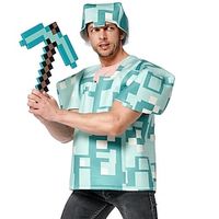 Minecraft Steve Cosplay Costume Outfits Adults' Men's Cosplay Carnival Halloween Masquerade Halloween Carnival Easy Halloween Costumes Lightinthebox - thumbnail