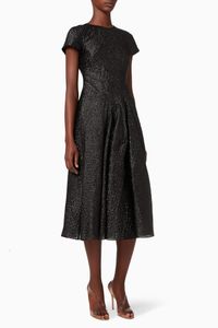 Organza Cloqué Midi Dress