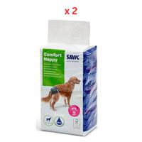 Savic Comfort Nappy Disposable Dog Diaper Size 6 Pack Of 2