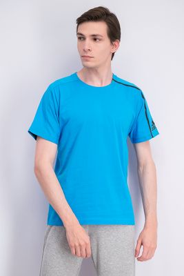 Mens Crew Neck Z.N.E Tee Shock Cyan Mens Crew Neck Z.N.E Tee Shock Cyan