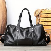 First Layer Cowhide Leather Travel Bags Carry On Luggage Bag Men Duffel Bags Handbag Casual Large-capacit Traveling Tote Large Weekend Bag 15.6in Laptop Lightinthebox - thumbnail