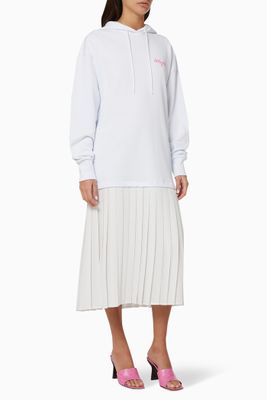 Pleated Sweatshirt Dress Pleated Sweatshirt Dress