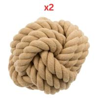 Trixie Be Nordic Rope Ball Toy For Dogs - Beige 13cm (Pack Of 2)