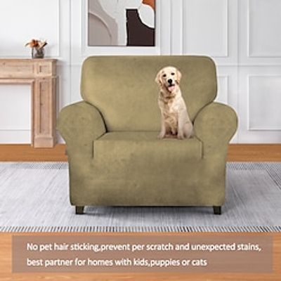 Single Sofa Cover Armchair Slipcover 1 Seater Leather-Look Spandex Couch Covers Furniture Protector for Kids,Pet Washable miniinthebox Single Sofa Cover Armchair Slipcover 1 Seater Leather-Look Spandex Couch Covers Furniture Protector for Kids,Pet Washable miniinthebox