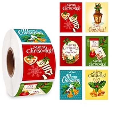 100pcs Christmas Theme Seal Labels Stickers Merry Christmas Stickers For DIY Gift Baking Package Envelope Stationery Decor miniinthebox
