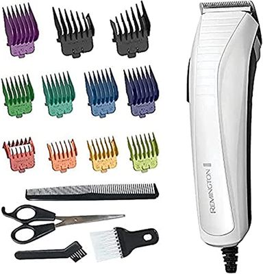 Remington ColourCut Hair Clipper & Trimmer Shaver Kit for Men, White, REHC5035
