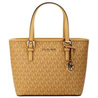 Michael Kors Jet Set Cider PVC Leather XS Carryall Top Zip Tote Bag Purse (81672)