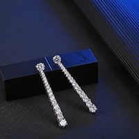 1 Pair Hoop Earrings For Women's Wedding Sport Engagement Brass Classic Fashion Lightinthebox - thumbnail