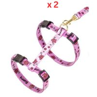 Flamingo Ziggi Flower Cat Harness & Leash (Pack of 2)