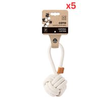 M-PETS Coto White Loop Ball L Eco Friendly Dog Toy (Pack of 5)