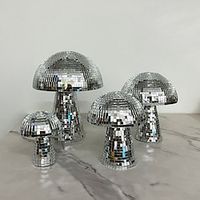Mushroom Disco Ball Mirror Glass Laser PaperMushroom Ornaments Lightinthebox - thumbnail