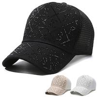 Men's Baseball Cap Sun Hat Trucker Hat Black White Polyester Fashion Casual Street Daily Plain Adjustable Sunscreen Breathable Quick Dry Lightinthebox