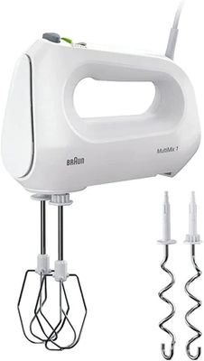 Braun Multi Mix Hand Mixer, 400 Watts, 4 speed turbo,White