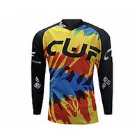CAWANFLY Men's Long Sleeve Cycling Jersey Winter Black  Yellow Bike Top Mountain Bike MTB Road Bike Cycling Quick Dry Breathable Sports Clothing Apparel  Micro-elastic Lightinthebox - thumbnail