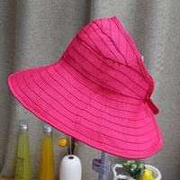Kids Baby Girls Summer Empty Top Hats Foldable Wide Brim Beach Visor Straw Sun Hats