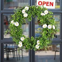 Artificial Flower Wreath - Add a Touch of American Style to Your St. Patrick's Day Decor with This Beautiful Wreath Door Hanging. Featuring Lifelike Shamrock Flowers, It's Perfect for Welcoming Guests and Adding Festive Cheer to Your Home Lightinthebox