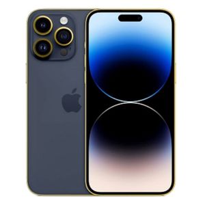 Apple iPhone 15 Pro Max (Craft Customized), 1TB, Edge of Gold, Blue Titanium