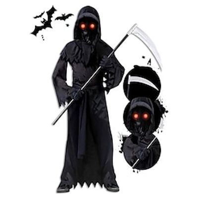 Ghost Grim Reaper Cosplay Costume Gloves Glasses More Accessories Masquerade Kid's Boys Girls' Outfits Scary Costume Performance Party Halloween Halloween Masquerade Easy Halloween Costumes Lightinthebox