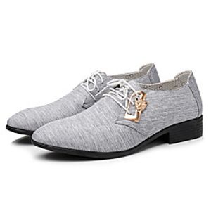 Men's Oxfords Business British Daily Office  Career Walking Shoes Canvas Breathable Non-slipping Black Dark Blue Gray Fall Spring Lightinthebox