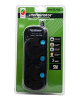 Terminator 3 Way Universal Power Extension Socket 5 Meter
