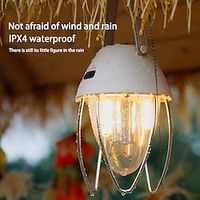 Retro Camping Lamp Led Outdoor Camping Lantern Type-C Rechargeable Horse Lantern Hanging Upside Down Lightinthebox - thumbnail