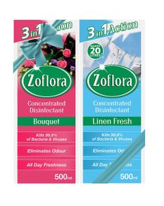 Zoflora Linen Fresh & Bouquet Combo Pack 500ML