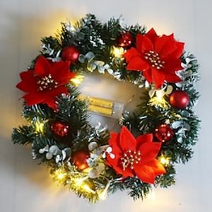 Christmas lighted Garland Desktop Ornaments 30 40cm Tree Creative Printed Bell Display Window Shop Home Christmas Lightinthebox