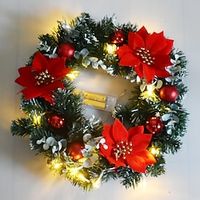 Christmas lighted Garland Desktop Ornaments 30 40cm Tree Creative Printed Bell Display Window Shop Home Christmas Lightinthebox - thumbnail