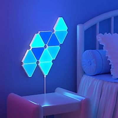 LED Triangular Quantum Lamp RGB Wall Lamp Smart Pickup Rhythm Background Light For Bedroom Bedside Night Light Office Decoration Lightinthebox