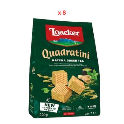 Loacker Quadratini Matcha Green Tea Wafers 18 X 220Gm Loacker Quadratini Matcha Green Tea Wafers 18 X 220Gm