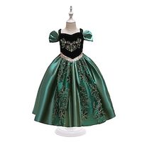 Frozen Fairytale Princess Anna Flower Girl Dress Theme Party Costume Tulle Dresses Girls' Movie Cosplay Cosplay Halloween Green Halloween Carnival Masquerade Dress Lightinthebox