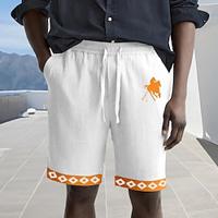 Horseback Riding and Polo Men's Cotton Shorts Hawaiian Shorts Beach Shorts Drawstring Elastic Waist Comfort Breathable Outdoor Holiday Short Lightinthebox