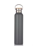 Natural Life 750ML Stainless Steel Bottle with Bamboo Lid Slate